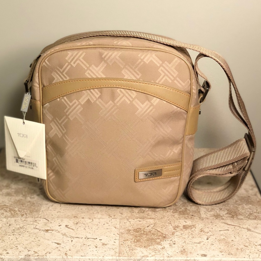 Tumi Signature Collection Tan Crossbody Brand New